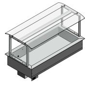 ПРИЛАВОК ПОДОГР.ПАРОВОЙ DOGE ISOLA V-CURVO SVT FISSA BM 2000 ВСТР.