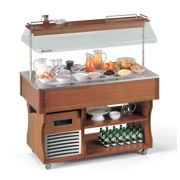 СТОЛ ШВЕД.ОХЛАЖД.ОСТРОВ. ISOLA BRINA 4 M ТЕМН.ОРЕХ