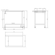 СТОЛ Д/ЧИСТ.ПОСУДЫ DIHR T 34 А DX СПЕЦ. 900 ММ.
