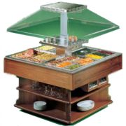 СТОЛ ШВЕД.ОХЛАЖД.ОСТРОВ. OASI 8 M ТЕМН.ОРЕХ