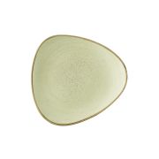 Тарелка мелкая треугольная 22,9см, без борта, Stonecast, цвет Raw Green SRGNTR91