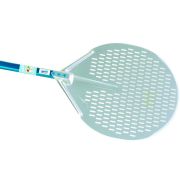GI.METAL (Италия) Лопата для пиццы перфорир. d=41 см.  l=150 см. алюм. Azzurra Gimetal /1/