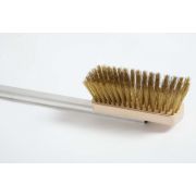 GI.METAL (Италия) Щетка для печи 120 см. 16*5 см. поворотная, с медной щетиной h=5 см, ручка алюм. Gimetal /1/12/