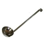 Нерж (Россия) Половник 0,25 л. L ручки 39 см. d=11,5 см. с носиком, нерж. /1/50/