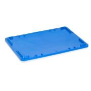 Пластик (Россия) Крышка к ящику 600*400*40 мм. сплошная, утяжеленная, синяя /1/400/