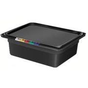 Пластик (Россия) Гастроемкость 1/2 h=100 мм. 325*265 мм. 6 л. п/п черная  /1/12/