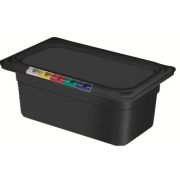 Пластик (Россия) Гастроемкость 1/4 h=100 мм. 265*162 мм. 2,8 л.  п/п черная  /1/24/