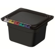 Пластик (Россия) Гастроемкость 1/6 h=100 мм. 176*162 мм. 1,6 л. п/п черная  /1/12/