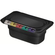 Пластик (Россия) Гастроемкость 1/9 h= 65 мм. 176*108 мм. 0,6 л. п/п черная /1/42/