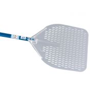 GI.METAL (Италия) Лопата для пиццы прямоуг. перфорир. 36*36 см. l=150 см. алюм. Azzurra Gimetal /1/