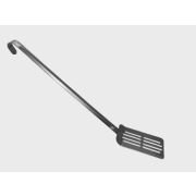 Нерж (Россия) Лопатка 52 см. изогнутая раб. часть 12*8 см. нерж. перфорир. широкая /1/50/