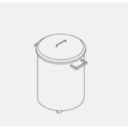 БАК DIHR P 03 ДЛЯ СБОРА ОТХОДОВ НА КОЛЕСАХ С ПЕДАЛЬЮ