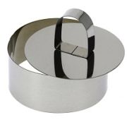 Нерж (Китай) Форма кондитерская «Круг» d=10 см. h=4,5 см. с прессом, нерж. /1/10/60/