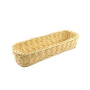 MGprof Лоток для столовых приборов (органайзер) 27*9*5,5 см. прямоуг.бежевая полиротанг MGprof/1/50/ АКЦИЯ