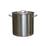 Нерж (Китай) Котел 37 л. нерж. d=36 см. h=36 см. тройное дно с крышк. (индукция) /1/