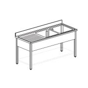 ВАННА МОЕЧНАЯ APACH CHEF LINE L2S147-45LW