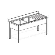 ВАННА МОЕЧНАЯ APACH CHEF LINE L2S167-55RW