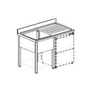 ВАННА МОЕЧНАЯ APACH CHEF LINE LS126-54RWSHD