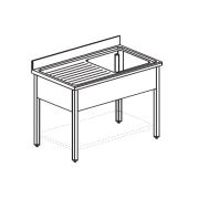 ВАННА МОЕЧНАЯ APACH CHEF LINE LS137-55LWSH