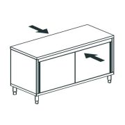 СТОЛ ПРОИЗВОДСТВЕННЫЙ ЗАКРЫТЫЙ СКВОЗНОЙ APACH CHEF LINE LWC716SH2SDPT