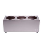 MGsteel Органайзер для столовых приборов 3 стакана 38,5*15,8*17,3 см. нерж. MGsteel /1/6/