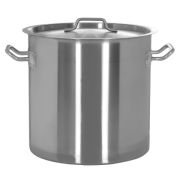 Нерж (Китай) Котел 20 л. нерж. d=30 см. h=30 см. тройное дно с крышк.(индукция) /1/