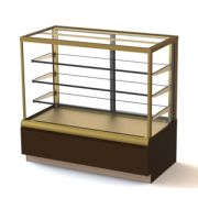 ВИТРИНА КОНДИТЕРСКАЯ KC70 VV 1,3-1 0102-0109 (ВХСВ-1,3Д CARBOMA  CUBE ЛЮКС 0102-0109) КОРИЧ.-ЗОЛОТОЙ