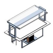 ПРИЛАВОК ХОЛОД. ENOFRIGO DOGE ISOLA SVT FISSA QPRF 1400 ЧЕРНЫЙ ВСТР.