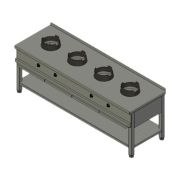 ПЛИТА ГАЗОВАЯ ВУЛКАН-HEIDEBRENNER KSW 04  WOK АРТ.8789