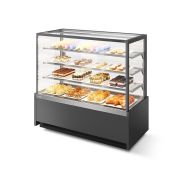 ВИТРИНА КОНДИТЕРСКАЯ VETE KUB 90 СЕРЫЙ МАТОВЫЙ/ШЛИФОВАННАЯ НЕРЖАВЕЙКА