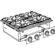 ПЛИТА ГАЗОВАЯ 4 КОНФОРОЧН. ВСТРАИВАЕМАЯ 700 СЕРИИ APACH CHEF LINE SLDIG7RG8