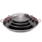 Сковорода для паэльи d50хh5см с 2я красными ручками, на 14порций, сталь 1мм "La Lyonnase" 5026.50