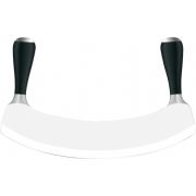 Pintinox (Италия) Нож для овощей 260 мм. с двумя ручками, черный Pinti /1/