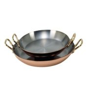 Сковорода медная "VIP" d24см h4см, с двумя латунными ручками 6449.24