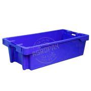 Ящик рыбный 800х400х225мм, конусный, объем 55л, п/э, цвет синий Fish 800.400.225-00