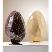 Форма д/шок. 3D "Яйцо фигурное с подставкой" d120мм h185мм, 2 ячейки, 280гр, пластик 20U3D07