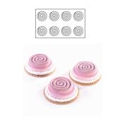 Форма для мороженого/суфле 3D "TOP Спираль" d60мм h10мм, 60мл, 6 ячеек, силикон TOP07S