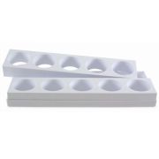 Формы пластик. для пирож. "Сердце" 79х73мм h40мм, 75гр.,10 ячеек, 17х40см MONOP.A007