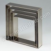 Форма кондитерская "Квадрат" 14 см h 5 см, нержав. сталь 5H5X14