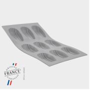 Форма силик. д/зам. и вып. "Эластомуль Мадлен (Ракушка)" 80х45мм h18мм, 30мл, 9 ячеек 1832.01D