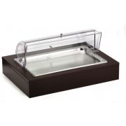 Поднос для нарезки 64х46см h30см, с крышкой Roll-top, с охлажд. элем, на дерев. основ.венге 51130950
