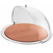 Поднос для сыра d47,5х26h см, с деревянным подносом, с открывающейся крышкой 50951448