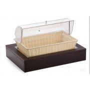 Поднос с корзиной для хлеба с крышкой Roll-Top на дерев.подставке венге 51136900
