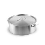 MGsteel Котел 35 л. нерж. d=50 см. h=18 см. низкий, тройное дно с крышк. (индукция) MGsteel /1/