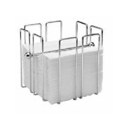 Салфетница с держателем 19х19см h19см, хромированная 41617-15