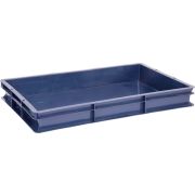Пластик (Россия) Контейнер для теста 600*400* 75 мм. (-18/+50°C) прямой, сплошной, синий, полиэтилен (крышка 55801) /1/128/