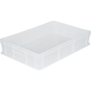 Ящики (Россия) Контейнер для теста 600*400*120 мм. (-30/+60°C) прямой, сплошной, морозостойкий, белый, полиэтилен (крышка 49164) /1/80/